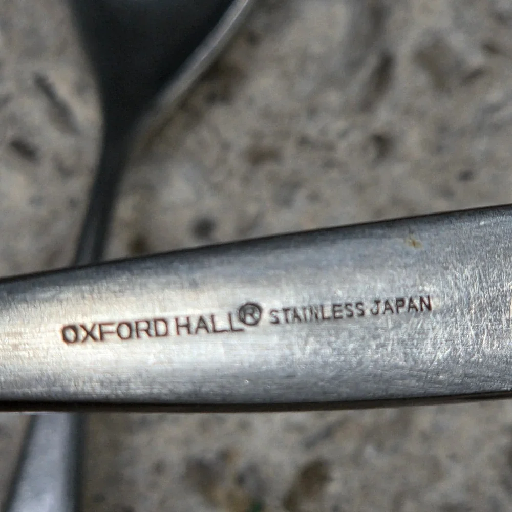 Vintage MCM Oxford‎ Hall Libra Stainless Japan Flatware 4pc Set Silverware